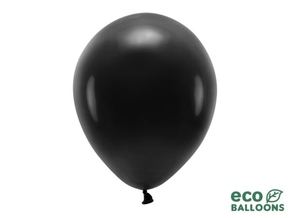 Balon Eco 30cm , czarny Z HELEM
