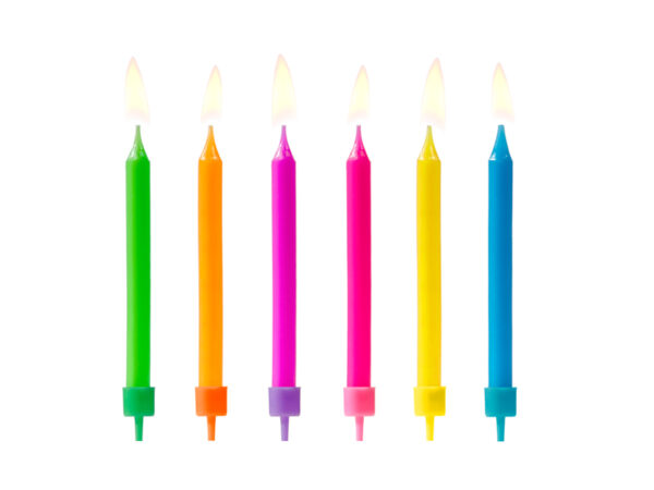 Świeczki urodzinowe Kolorowe, mix, 6,5cm