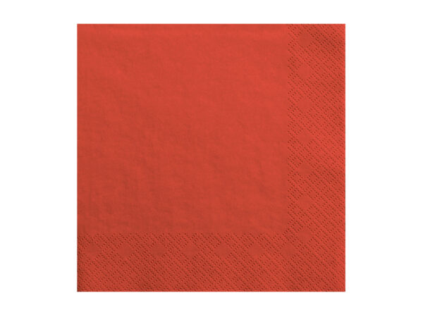 Serwetki trójwarstwowe, czerwony, 33x33cm