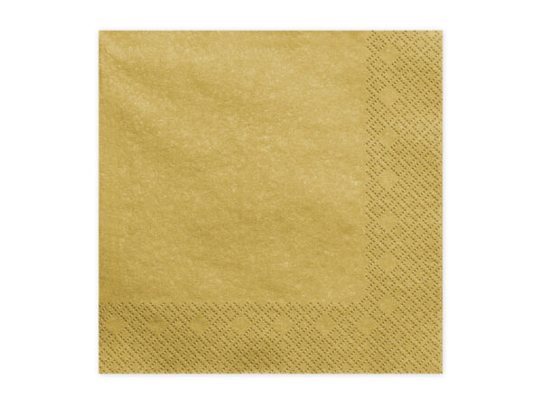 Serwetki trójwarstwowe, złoty met., 33x33cm