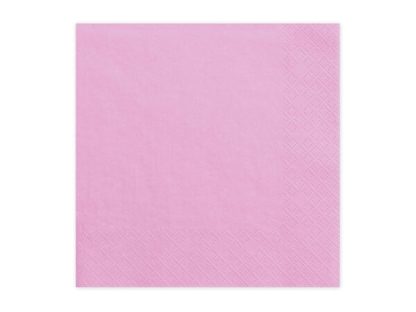 Serwetki trójwarstwowe, różowy, 33x33cm