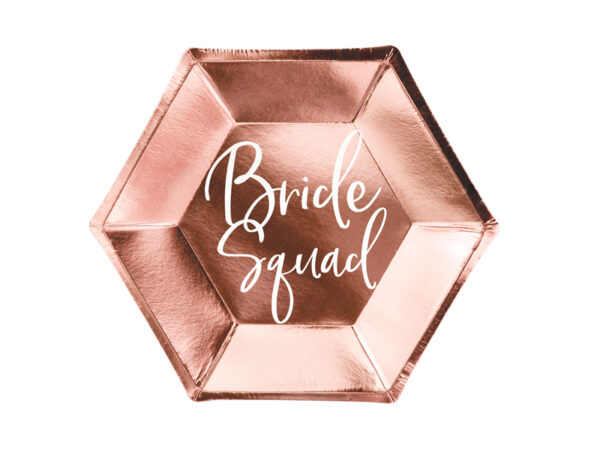 Talerzyki Bride squad, różowe złoto, 23cm