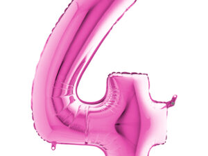 Balon różowa cyfra 3 – 102 cm Z HELEM