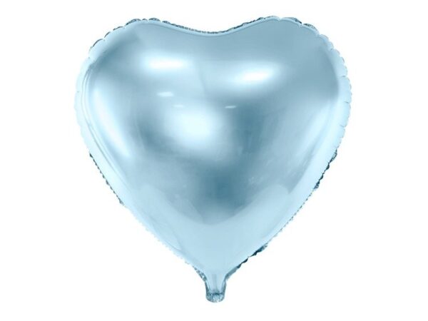 Balon serce Z HELEM (45 cm), niebieski