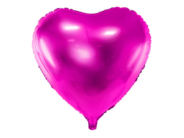 Balon serce Z HELEM (45 cm), ciemny róż