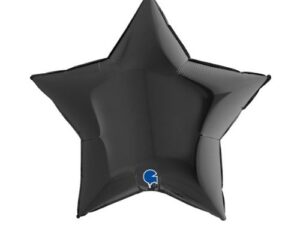Balon gwiazdka Z HELEM (90cm), czarny
