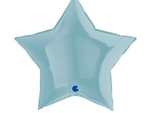 Balon gwiazdka Z HELEM (90cm), pastel blue