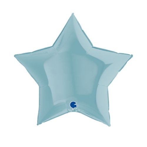 Balon gwiazdka Z HELEM (90cm), pastel blue