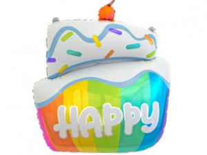 Balon Foliowy Tort Happy Z HELEM