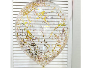Balon z drobnym złotym Konfetti  , 35cm