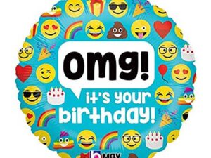 Balon foliowy OMG It's Your Birthday z helem