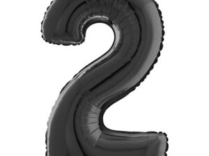 Balon czarna cyfra 0 – 66 cm Z HELEM