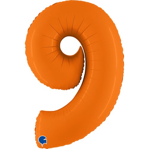 Balon cyfra 9 , satynowa kremowa – 102 cm Z HELEM