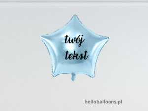 Balon  personalizowany niebieska gwiazdka  , ok 40cm