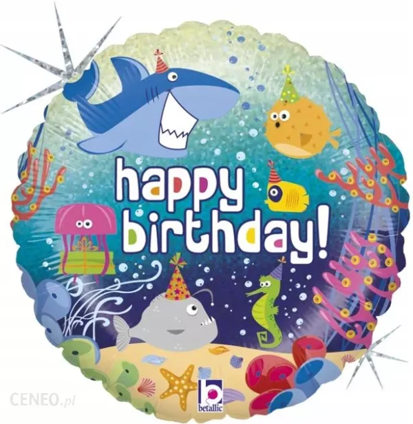 Balon foliowy Birthday Ocean z helem