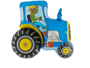 Balon foliowy Traktor Niebieski Z HELEM