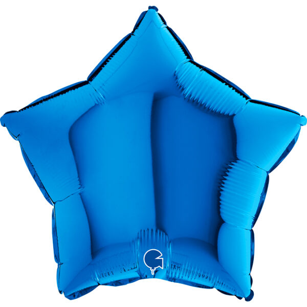 Balon gwiazdka niebieska 46 cm z HELEM