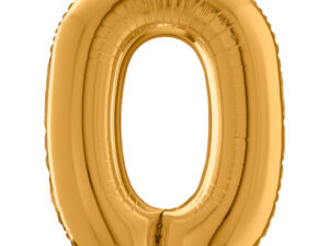Balon foliowy litera L złota Z HELEM, 66 cm