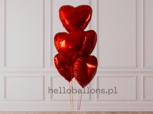 Bukiet Serduszka 10szt ,czerwono-różowe, Walentynki